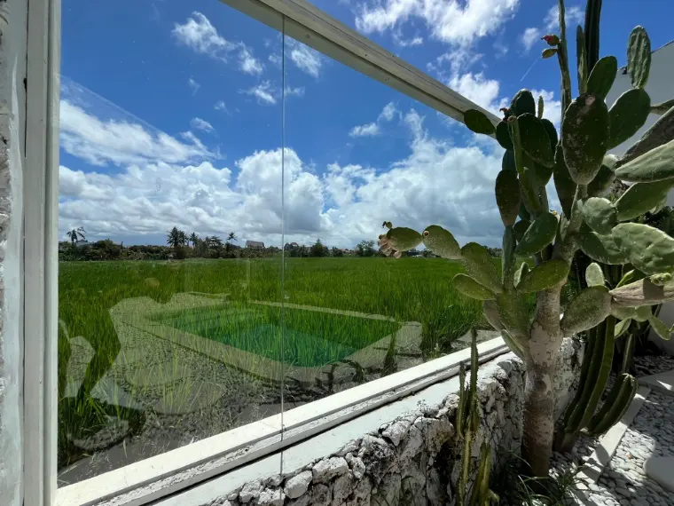 Vila Kolam Renang 2 Kamar Tidur Gaya Mediterania dengan Pemandangan Sawah di Seseh, foto 13