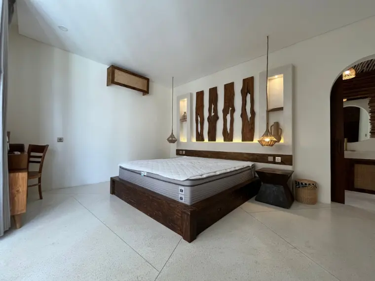 Vila Kolam Renang 2 Kamar Tidur Gaya Mediterania dengan Pemandangan Sawah di Seseh, foto 5